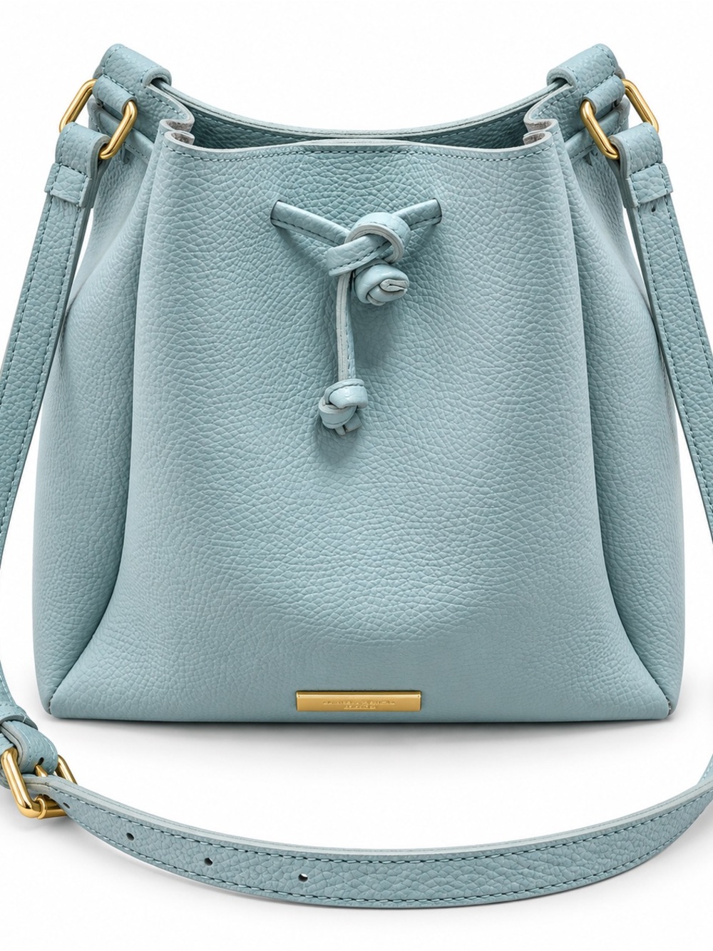 Katie Loxton London Blue Bucket Crossbody Bag Gold Hardware